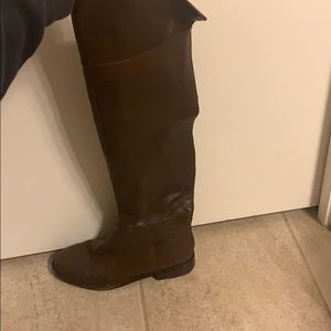 COPY - Joie over the knee brown leather boots